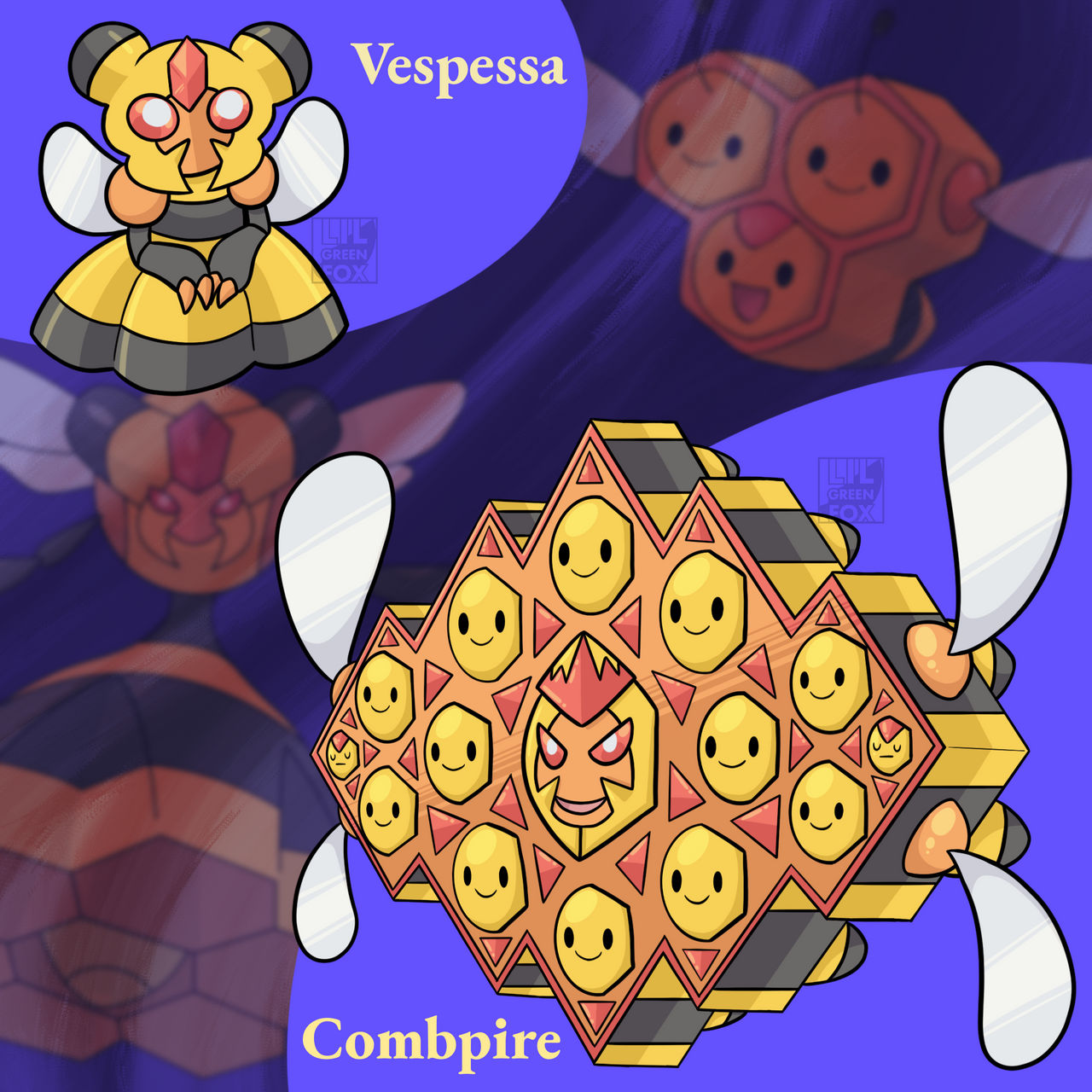 Vespiquen-Combee - Evo Swap by Lilgreenfox on DeviantArt