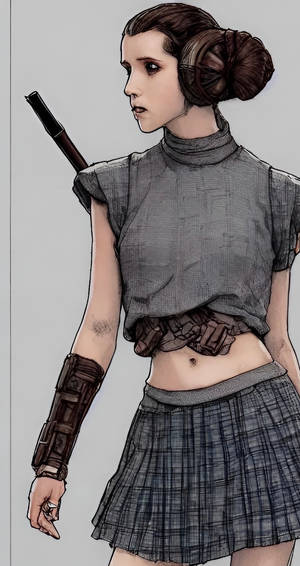 Princess Leia Schoolgirl