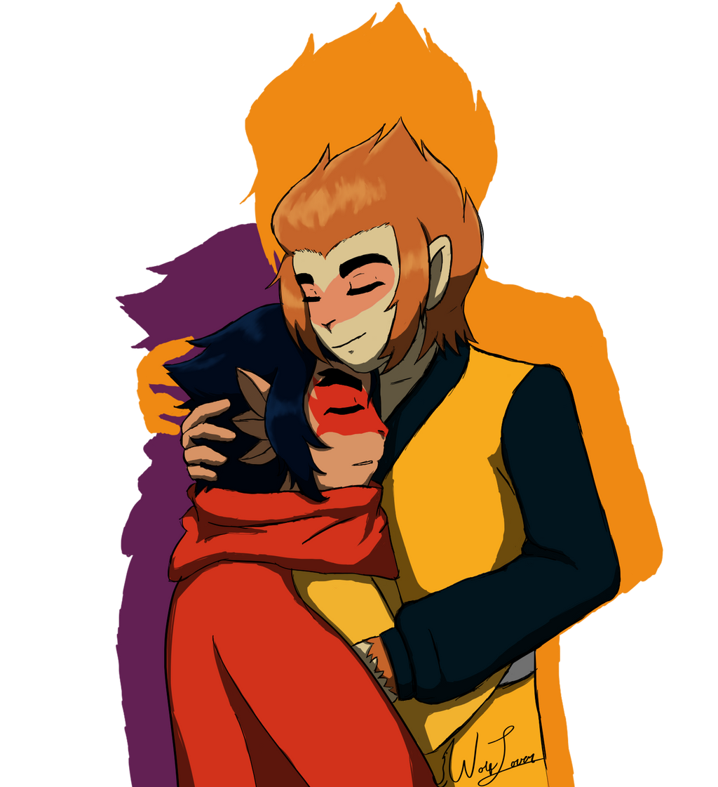 Shadow Peach Hug by WolfLoverLisa on DeviantArt