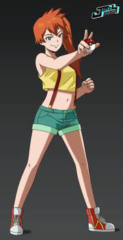 itsuka kendo cosplaying misty (pokemon)