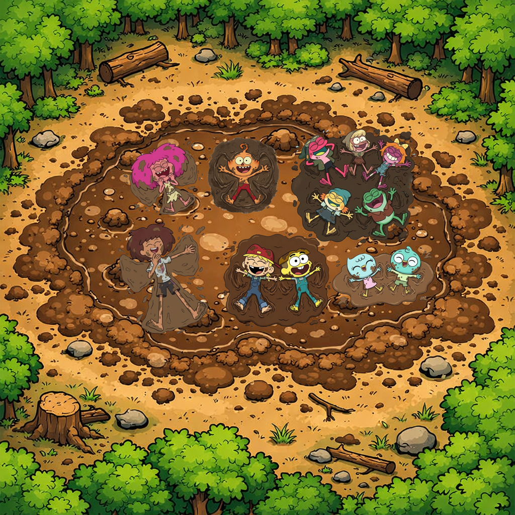 Mud Rivals Avatar Lots of friends making mud angels by RGFanFics on DeviantArt