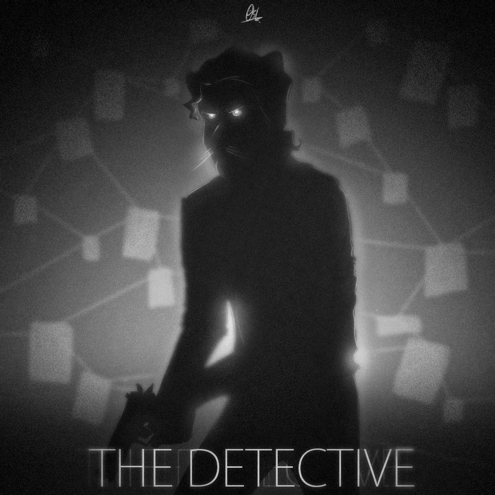 Silhouette scribble - The Detective by ScribbleNetty