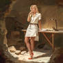 High-heeled archaeologist