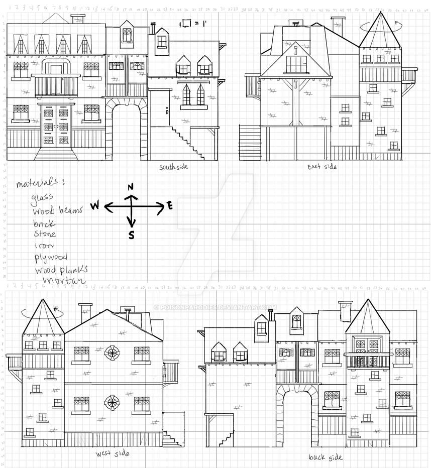 3D Model Reference - House by PoisonParodies on DeviantArt