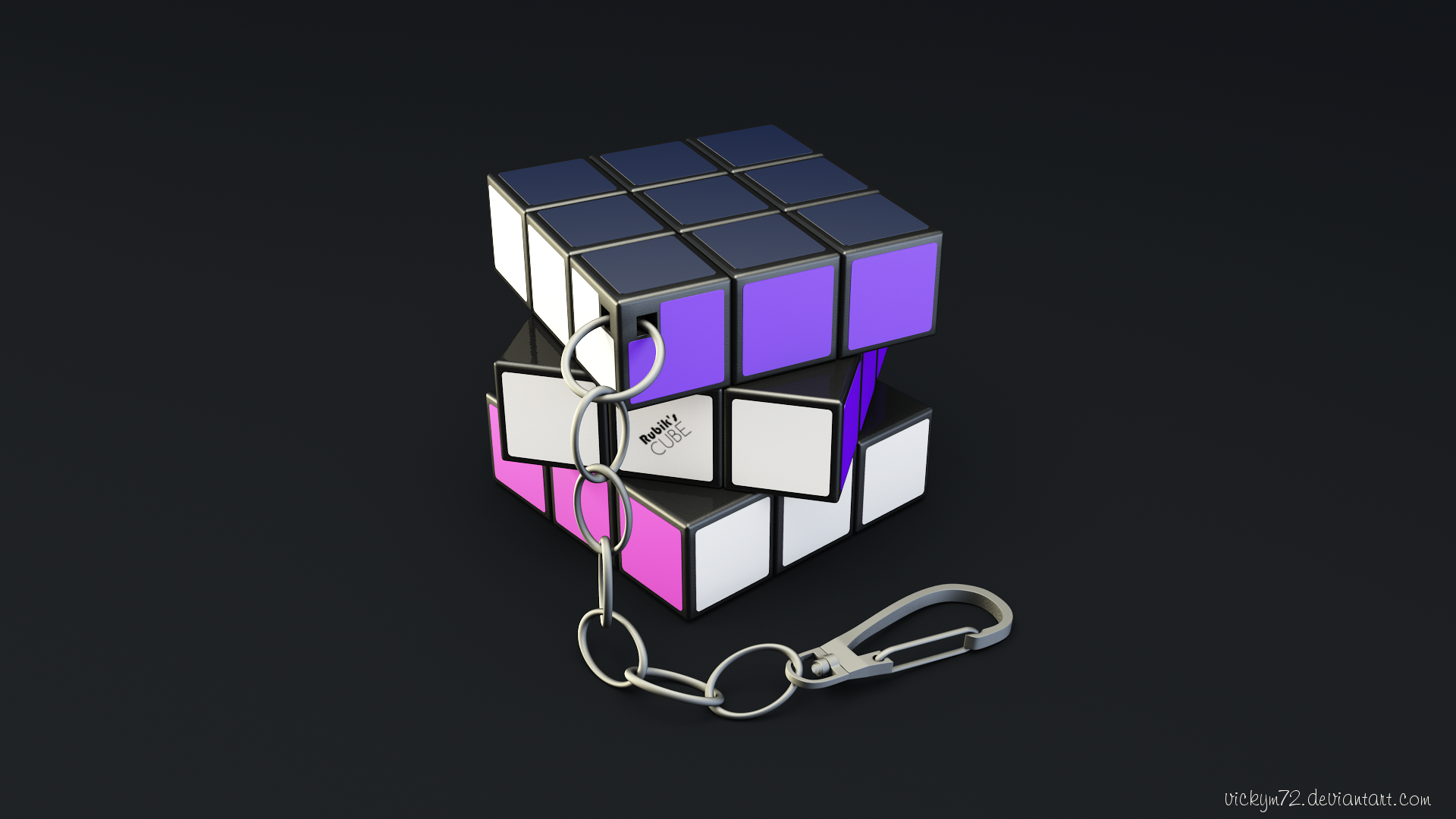 Rubik's Cube Keychain