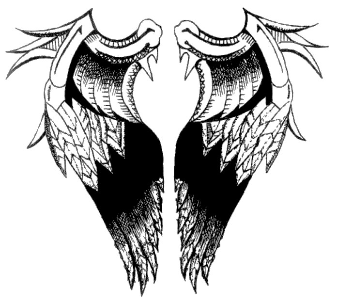 dark angel wing tattoos