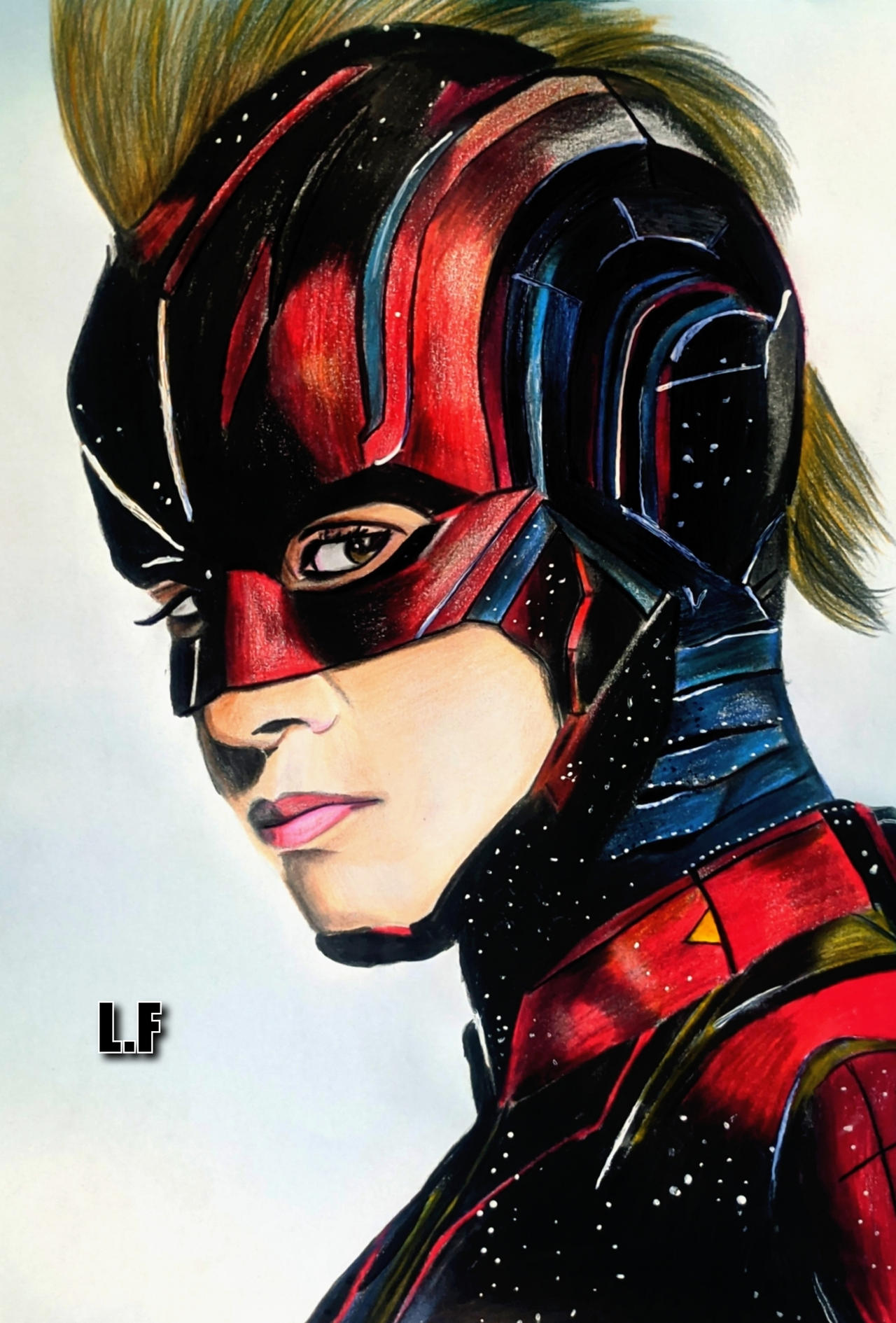 Captain Marvel Realistic Drawing by luisfernando26 on DeviantArt