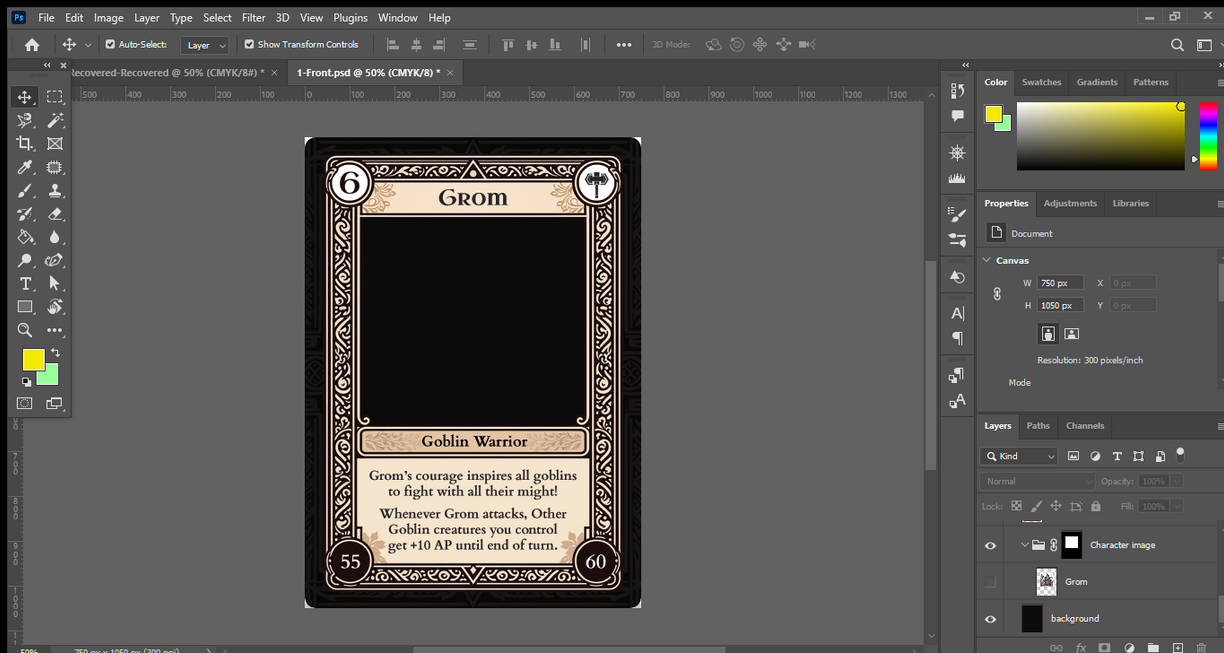 Civilization Card Templete Fantasy TCG Card Template by danlusicad on DeviantArt