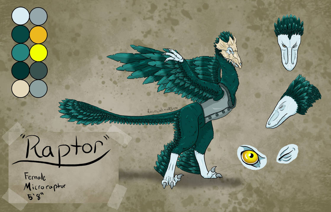 Space Raptor Character Design Raptor the Microraptor Character Sheet by AngelWithASin on DeviantArt