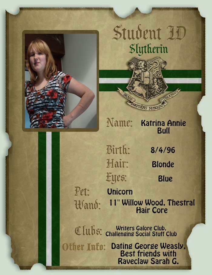 My Hogwarts Student ID by Phabayane on DeviantArt