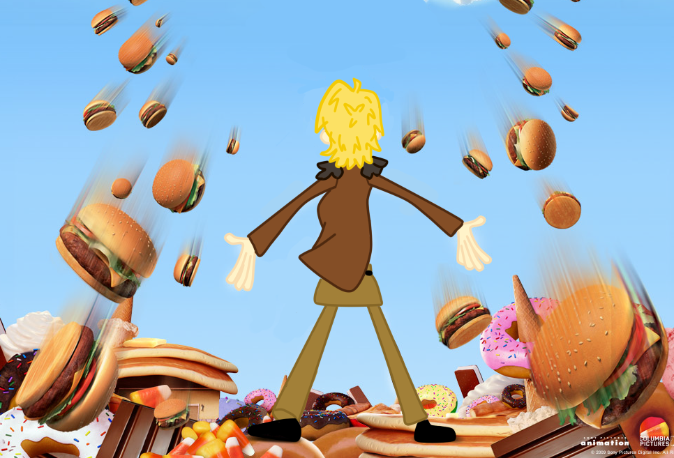 Image result for cloudy with a chance of meatballs raining burgers