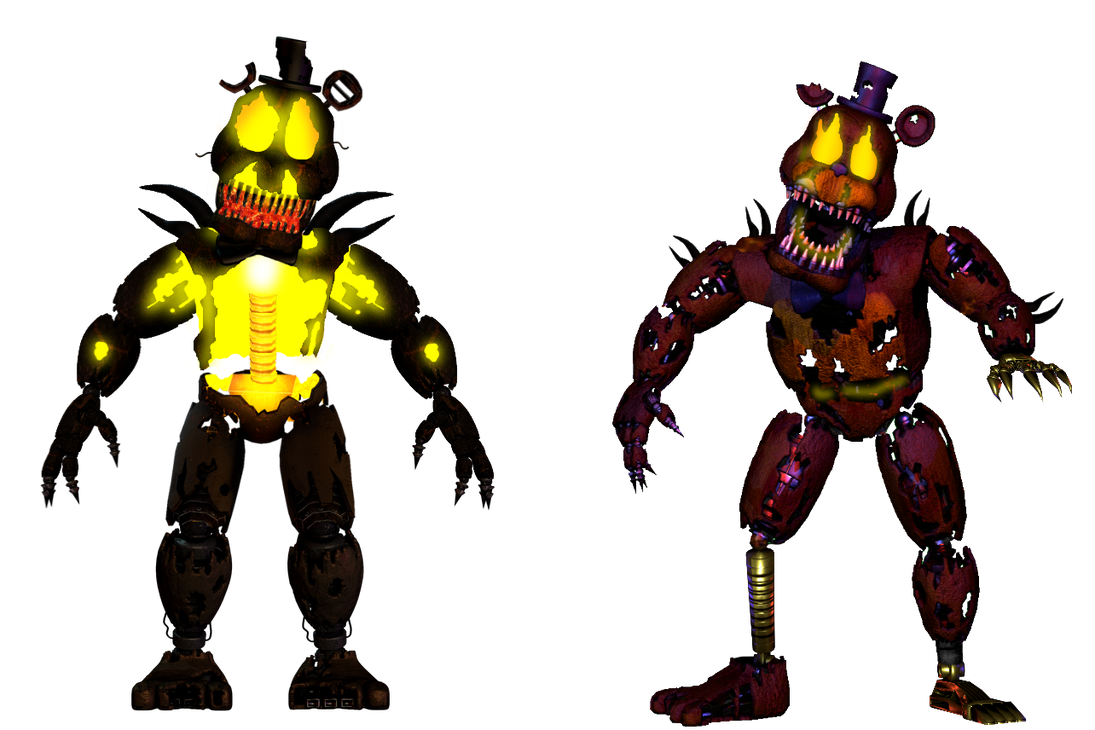 Nightmare Shadow Freddy (as Nightmare Fredbear) by Nanikos16 on