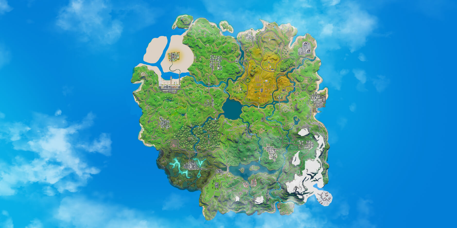 100disparition: Fortnite Season 2 Map Chapter 2