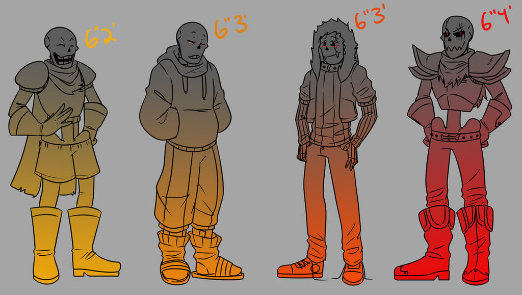 normalmonster_ on X: Finally made a height chart for my kiddos >:] They're  basically yassified and more traumatized ver of their og AUs 🏌️ #undertale  #sansau #sans #art #undertaleaus #underfell #underswap #myversion #