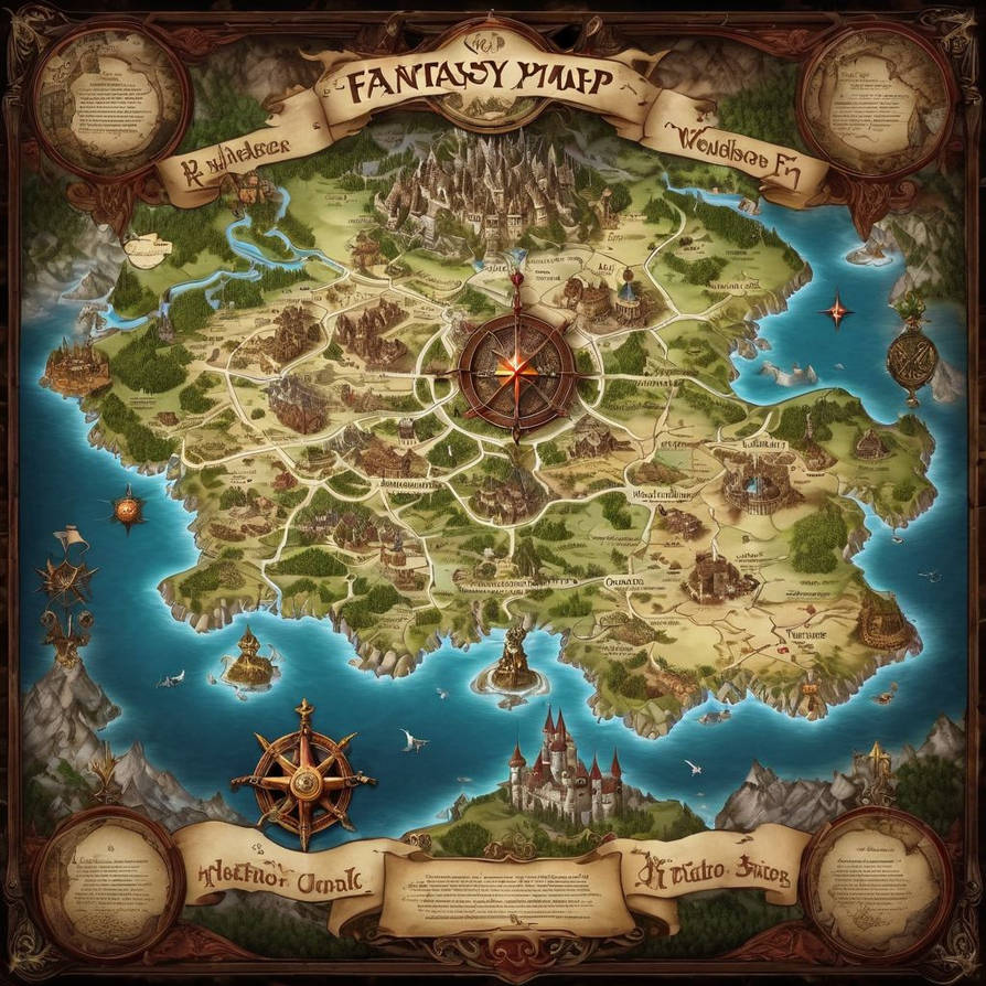 Fantasy Map by Lia125 on DeviantArt