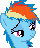 Rainbow Dash messy mane sprite