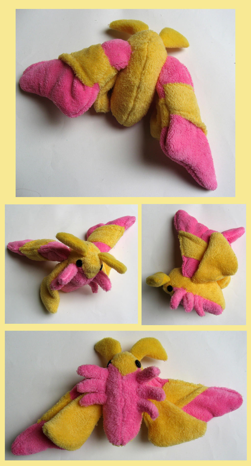 Rosy Maple Moth Plush (mark 3)