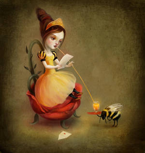 Queen Bee Reads a Love Letter