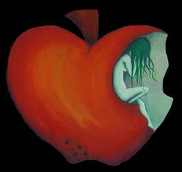 Eve inside the apple