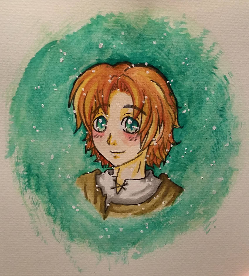 Kahuno as a child ~ Waterpainting Doodle