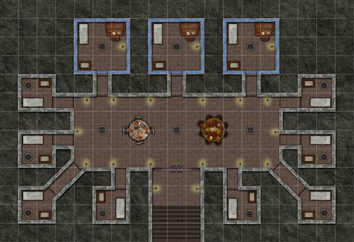 Prison Cellbock With Warded Cells (with Grid)