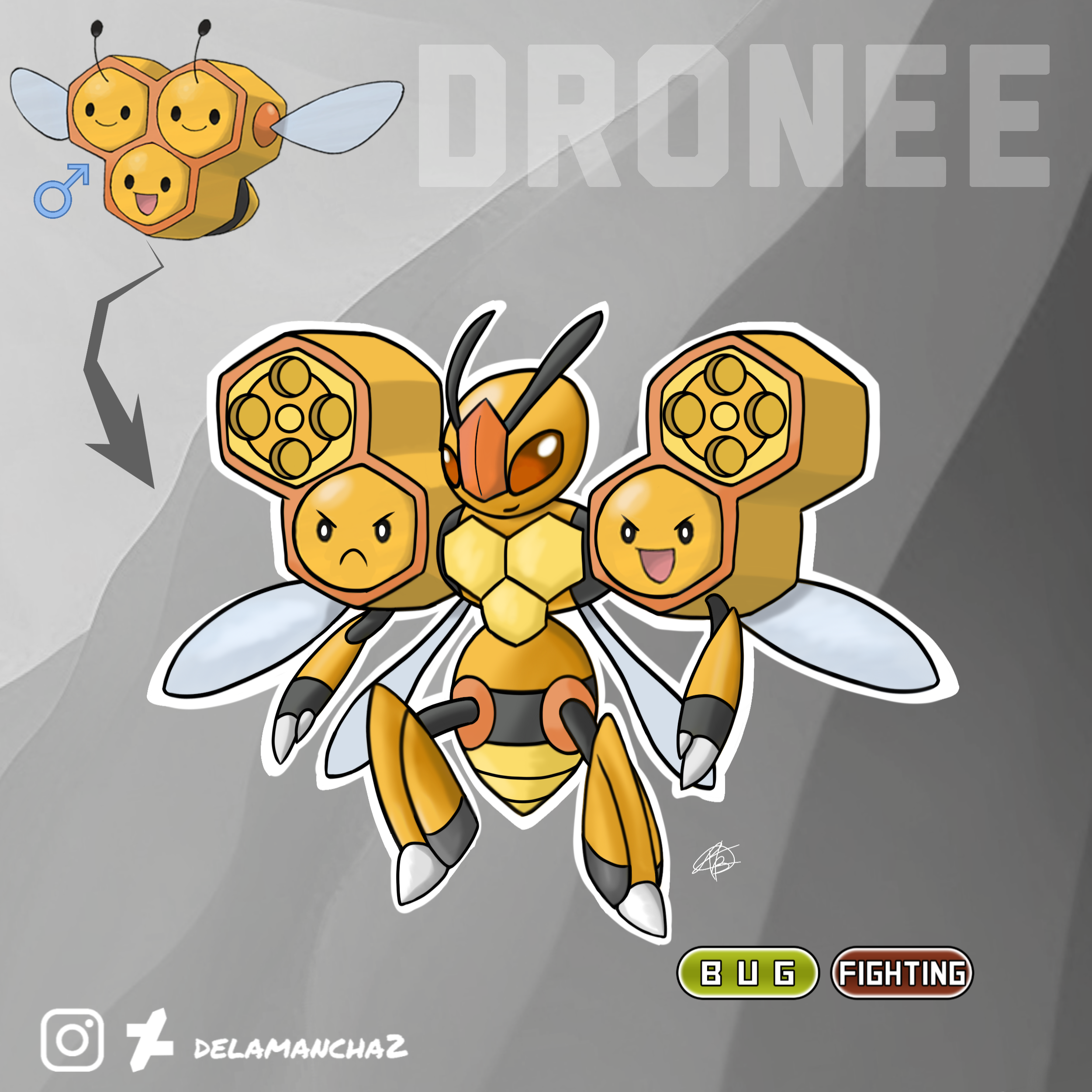 Dronee - Male Combee Evolution by DelaMancha2 on DeviantArt