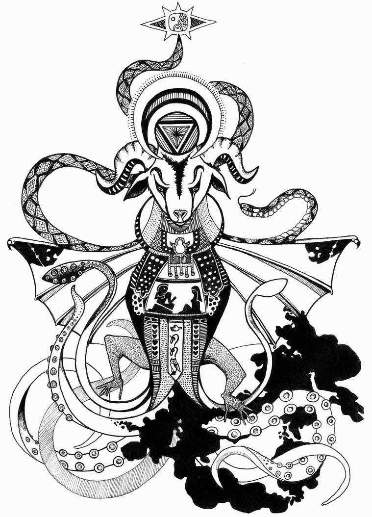 Goat God - Baphomet by gazapillo on DeviantArt
