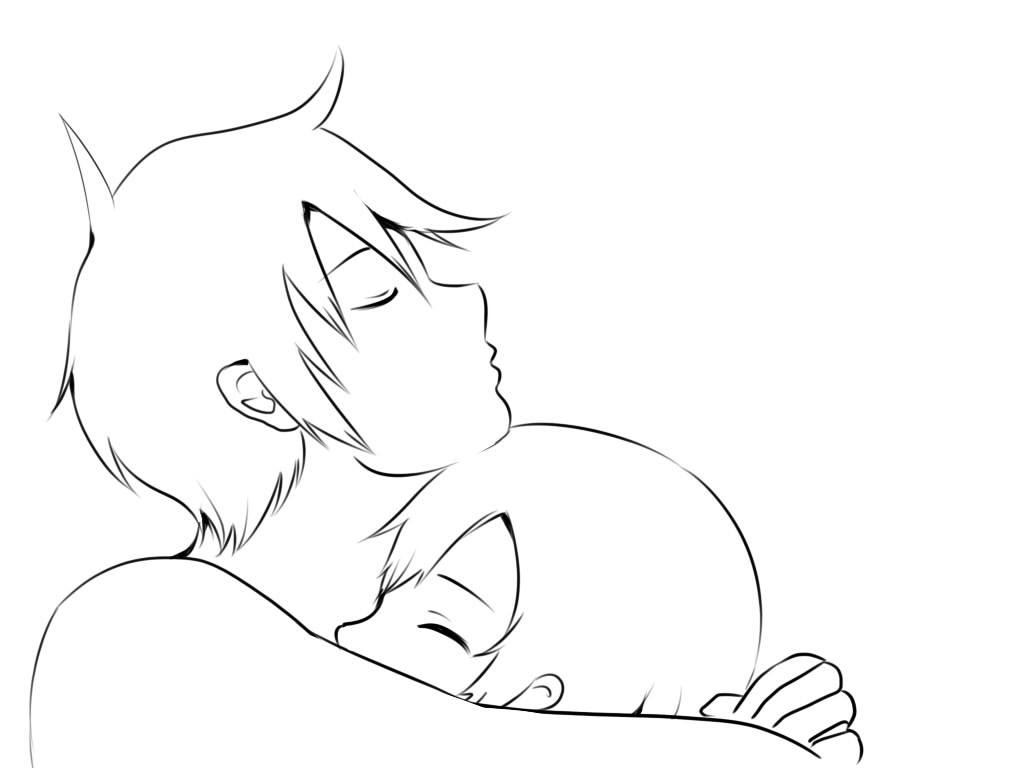 Line art: Hug by ShioAnne on DeviantArt Line art: Hug by ShioAnne on DeviantArt
