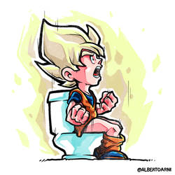 Goku in Toilet
