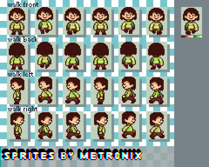 Chara Sprite Sheet by metr0nix727 on DeviantArt