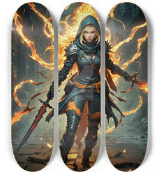 3 Deck Art Skateboard - Blond Assassin