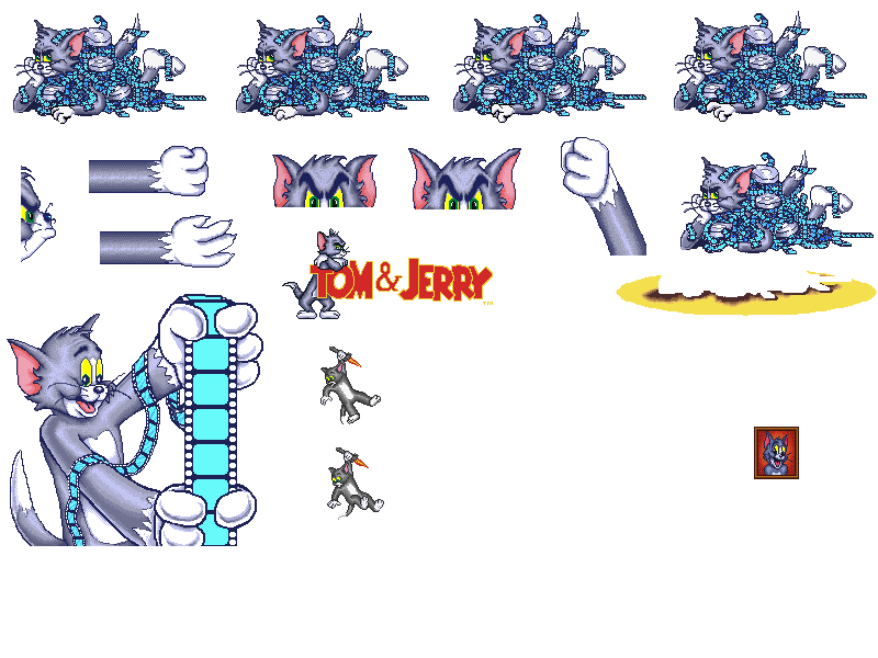 SNES Yellow-eyed Tom sprites.