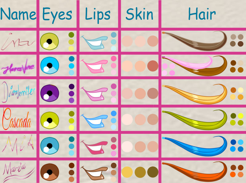Color Blocks Ocs My ocs color palette by princssdesigner on DeviantArt