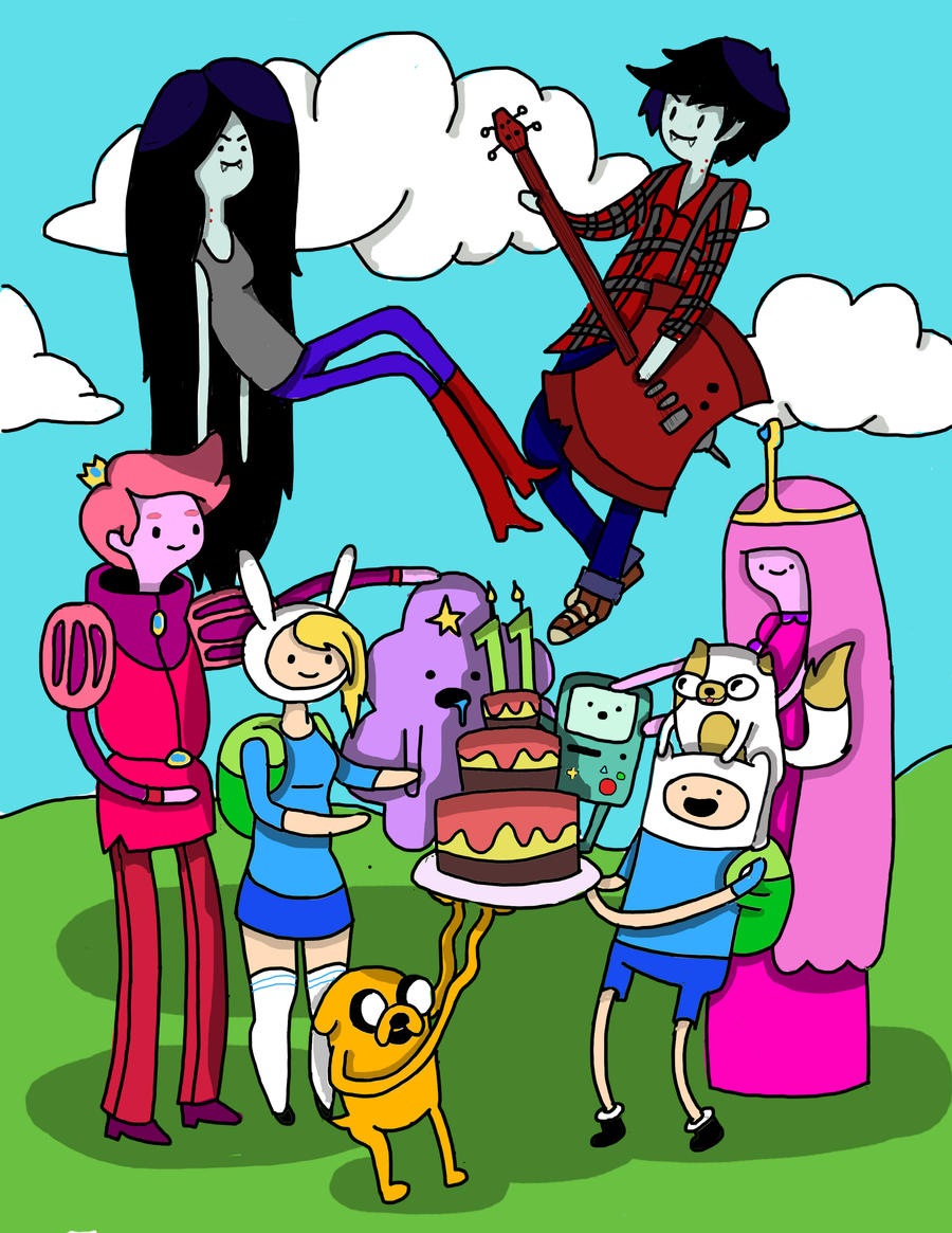 Adventure Time Birthday Card