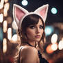 Sexy Women wearing Cat ears and tail