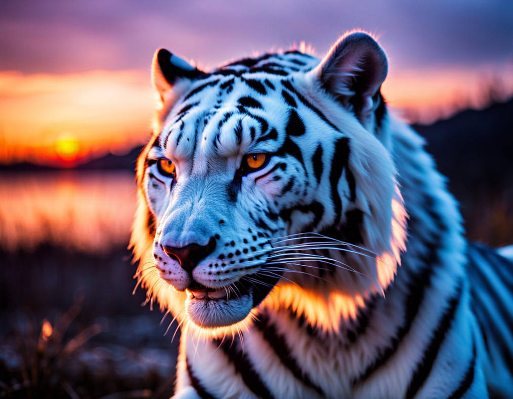 Blue and White Sabertooth with an Orange and purpl by Leafbinder on ...