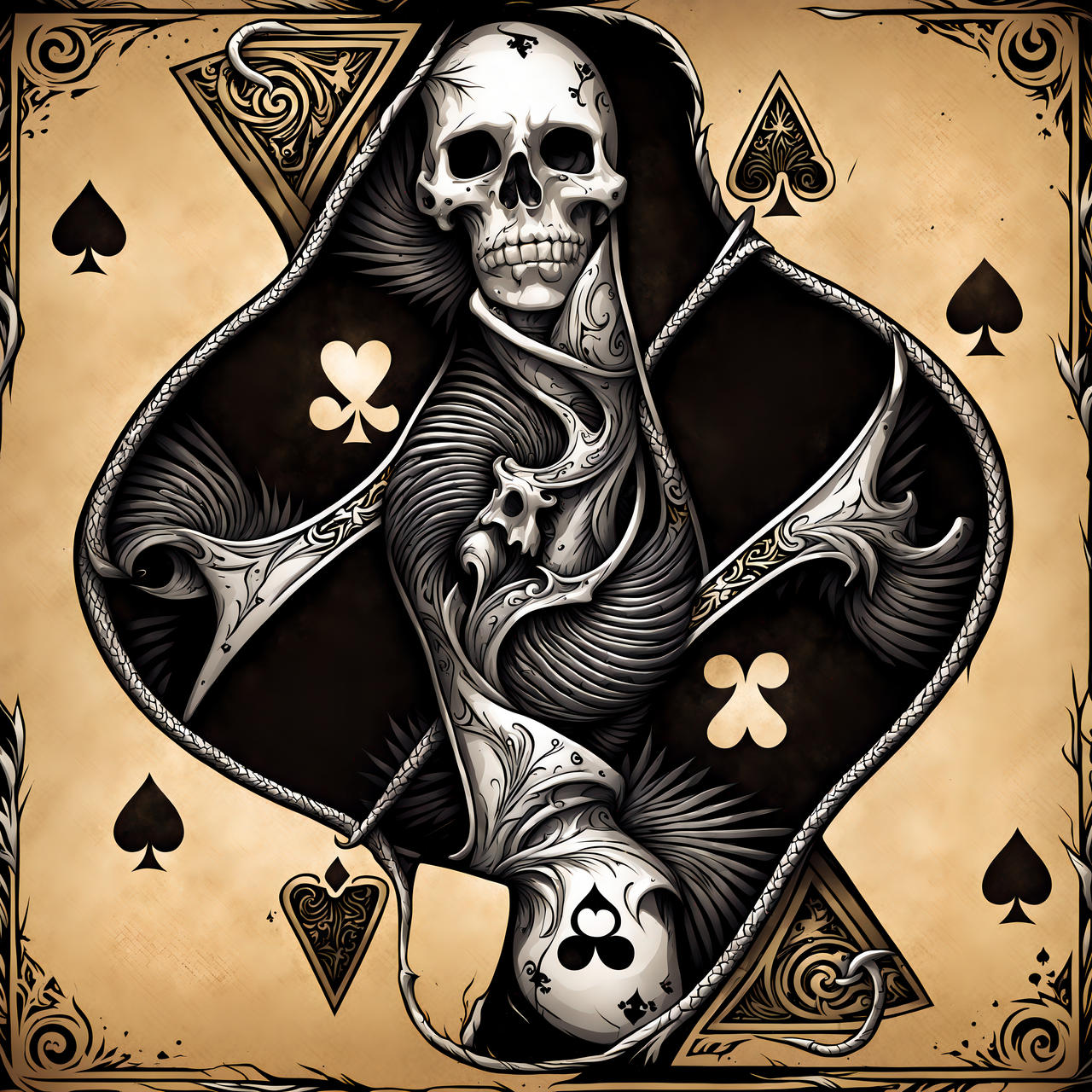 Spiral fracture of Ace and King of Spades wallpape by Leafbinder on ...