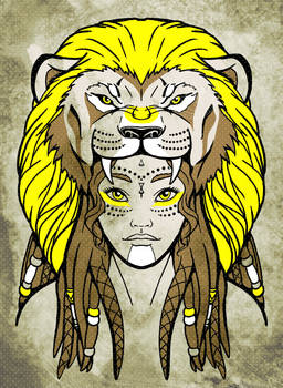 Tribal Face - Lion