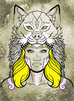 Tribal Face - Wolf female