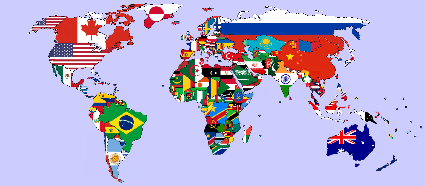 pic Yakko's World Flags i m back flag map of the world by