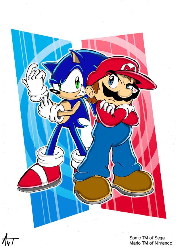 The Heroes- Sonic and Mario