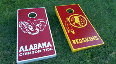 Cornhole Boards - Alabama and Redskins