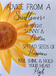 Sunflower painting with quotes