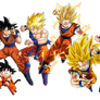 Son goku All Form all episod Dragon Ball PNG FILE