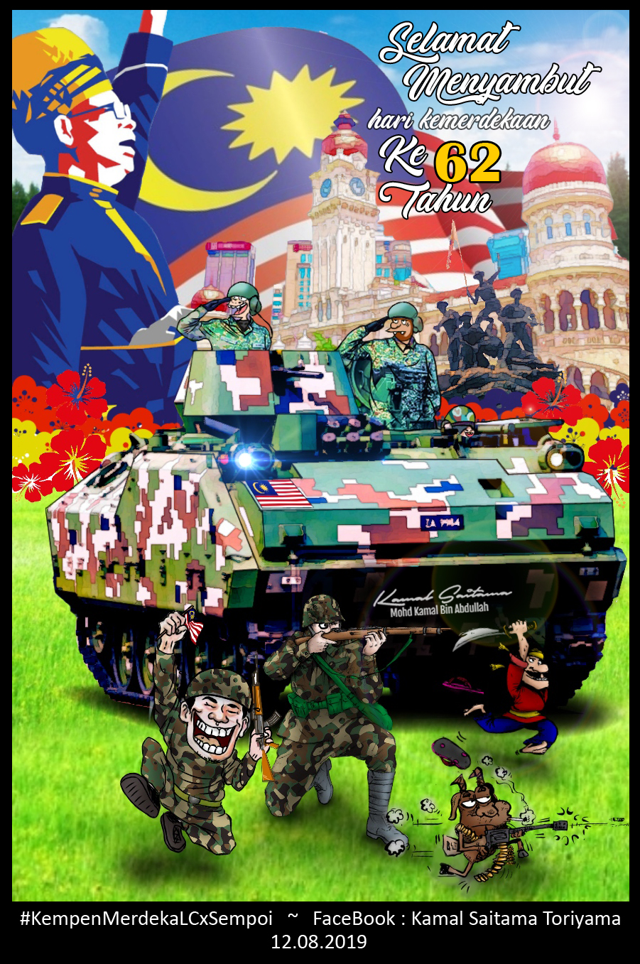 Kemerdekaan sempoi poster design by Kamal Saitama by