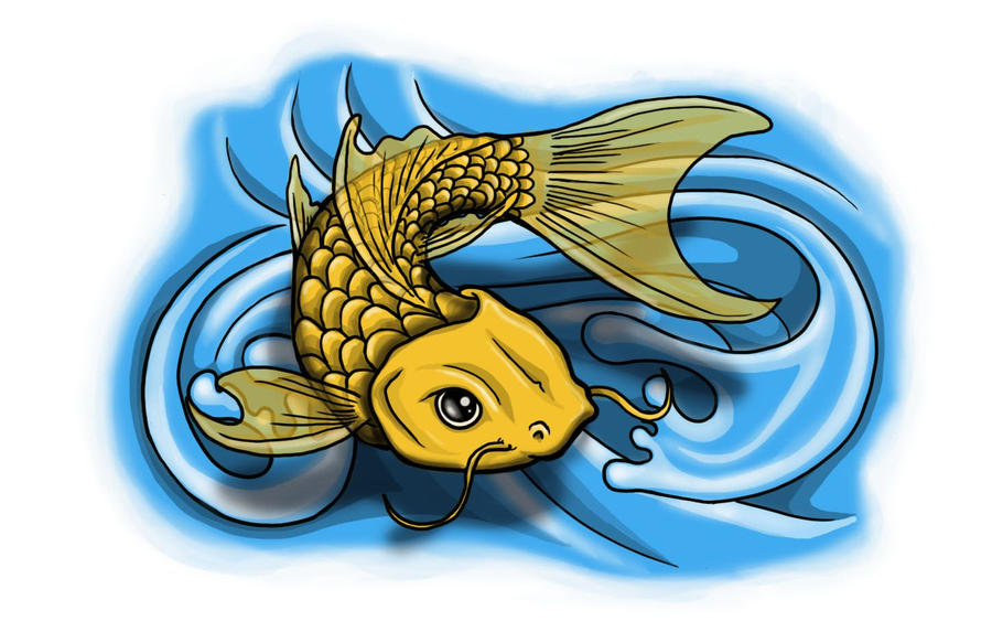 Coi - Carp Tattoo flash by spunkymonkey