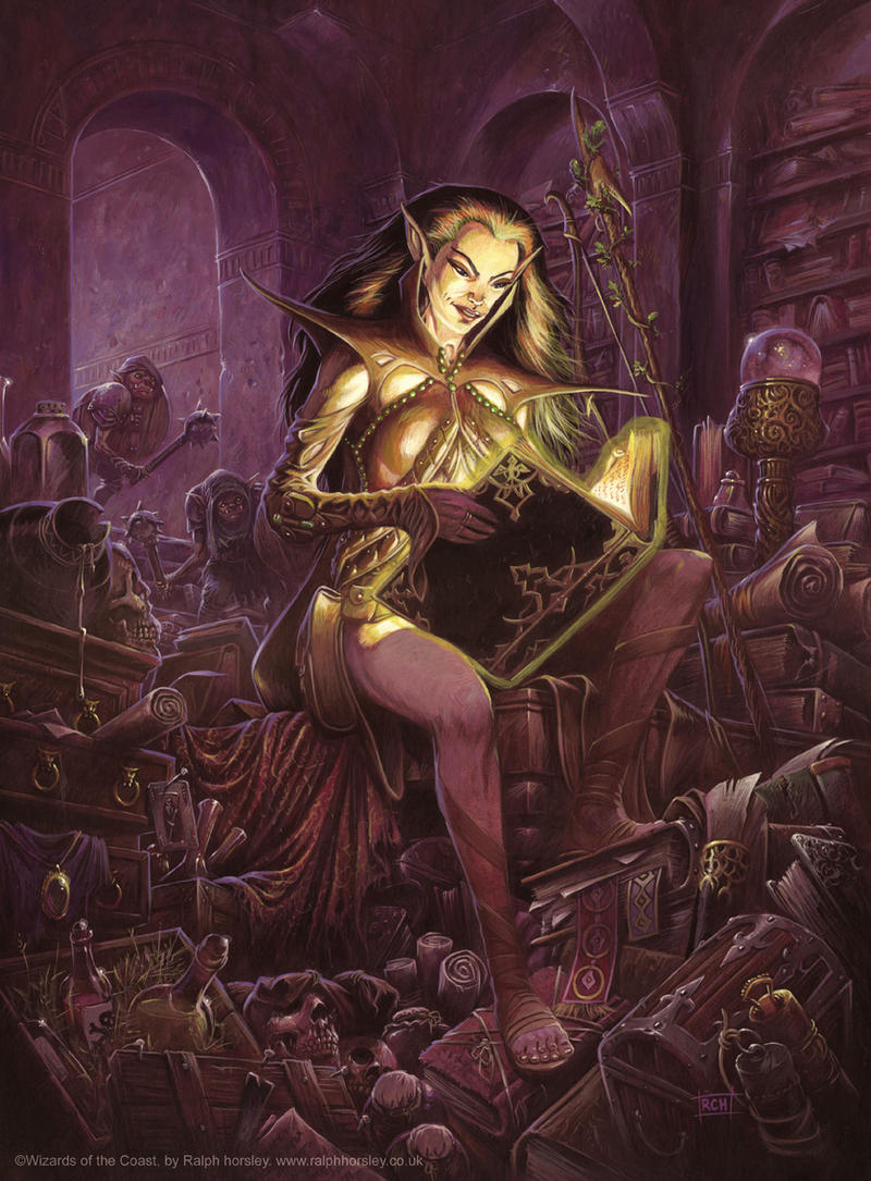 Mialee prepares her spells.