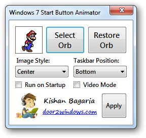 Win 7 Start Button Animator