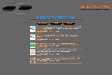 Twitter Drop Design by 2 Drops