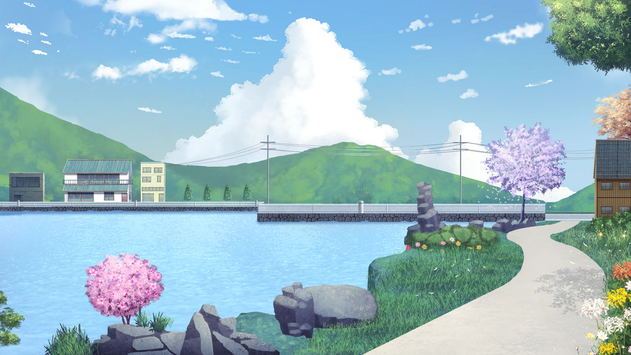 Florest and Garden, Background, Anime Background, Anime Scenery